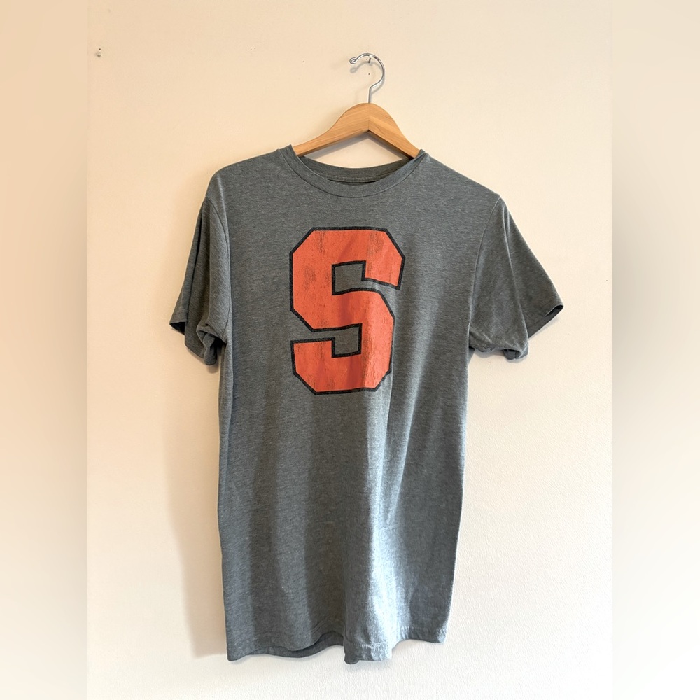 Syracuse University Orangemen Men’s Grey T Shirt Size Large